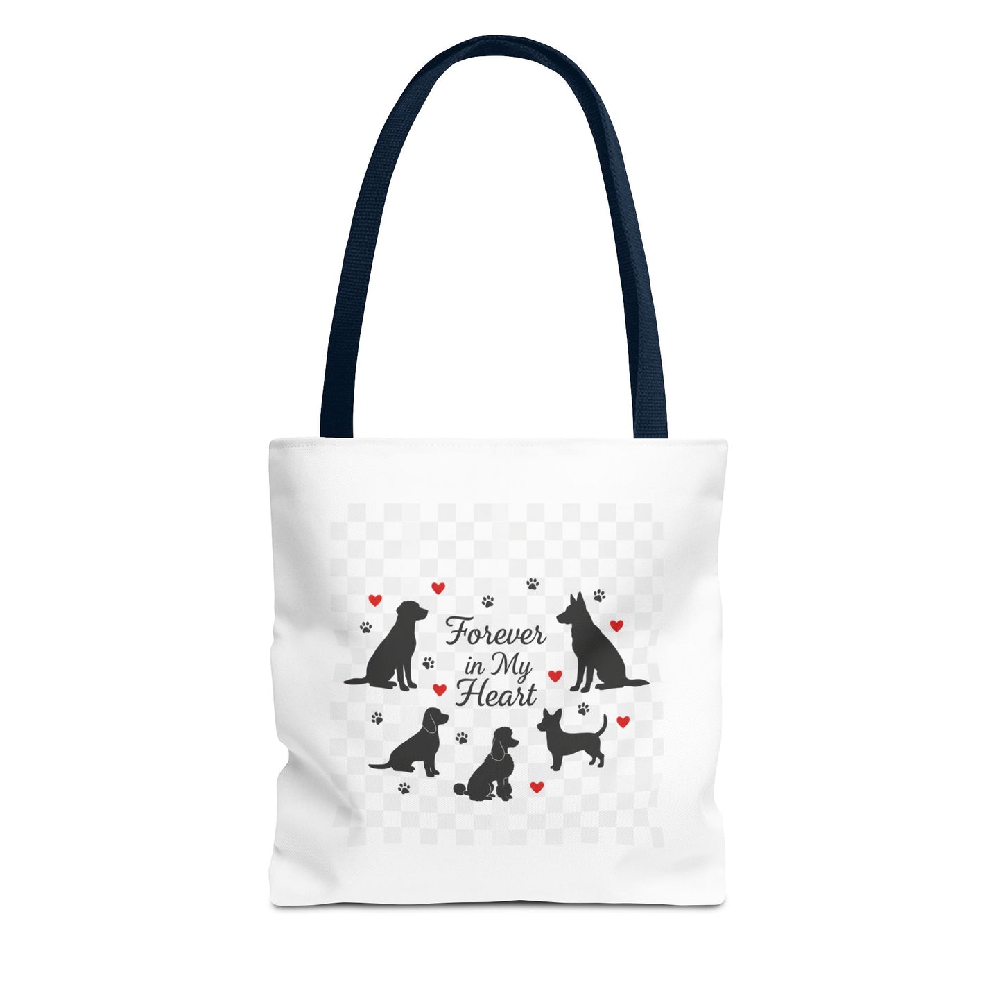 Dog Lovers Tote Bag – "Forever in My Heart" Cute Cat Silhouette Tote
