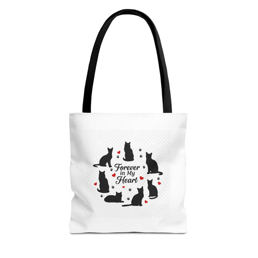 Cat Lovers Tote Bag – "Forever In My Heart" Memorial Cat Tote
