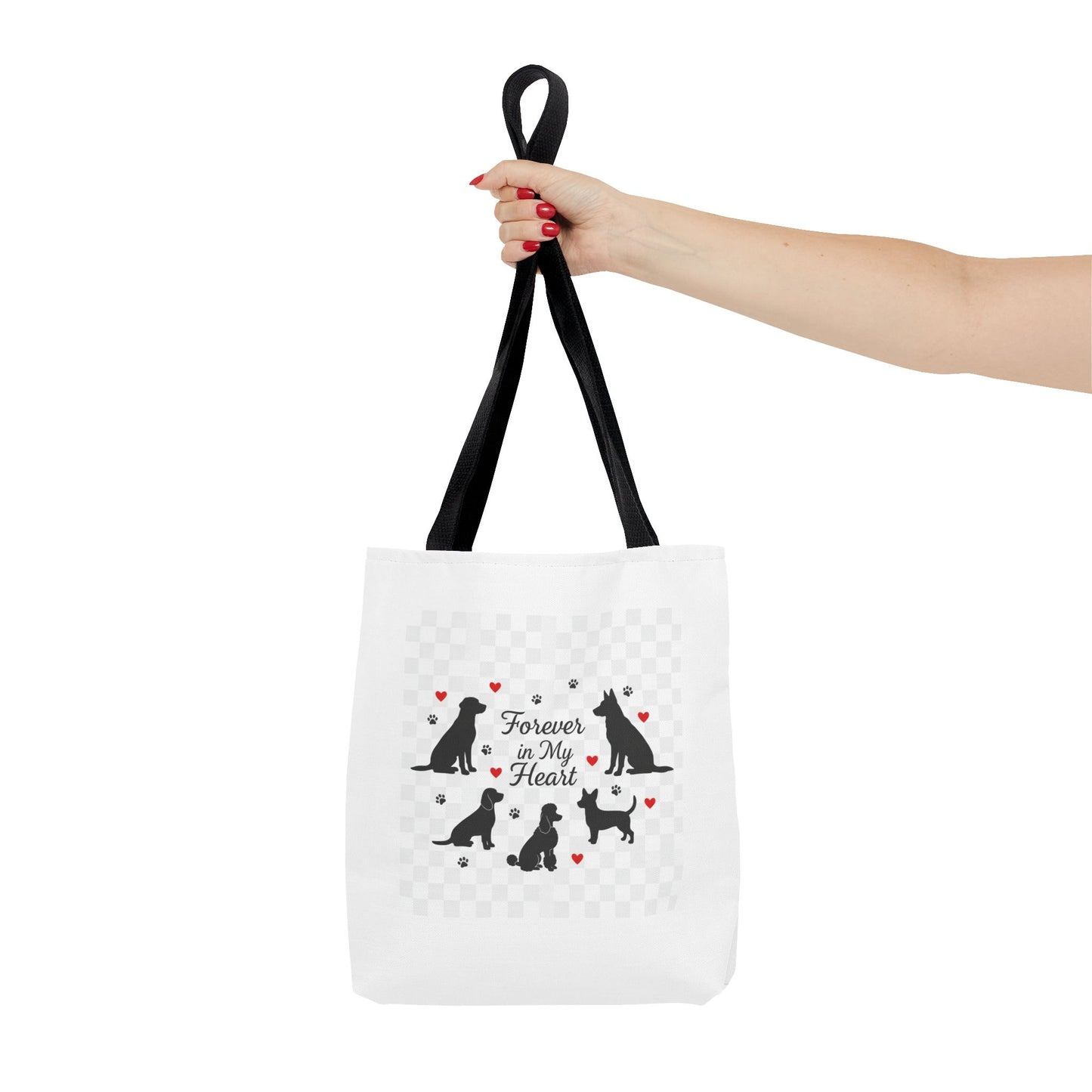 Dog Lovers Tote Bag – "Forever in My Heart" Cute Cat Silhouette Tote