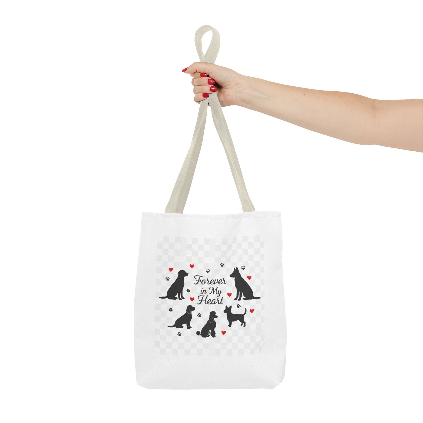 Dog Lovers Tote Bag – "Forever in My Heart" Cute Cat Silhouette Tote