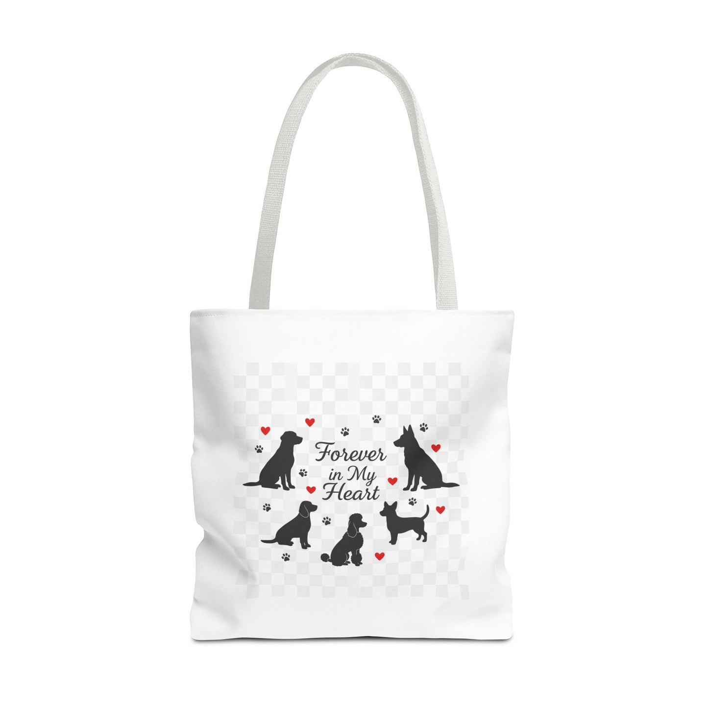 Dog Lovers Tote Bag – "Forever in My Heart" Cute Cat Silhouette Tote