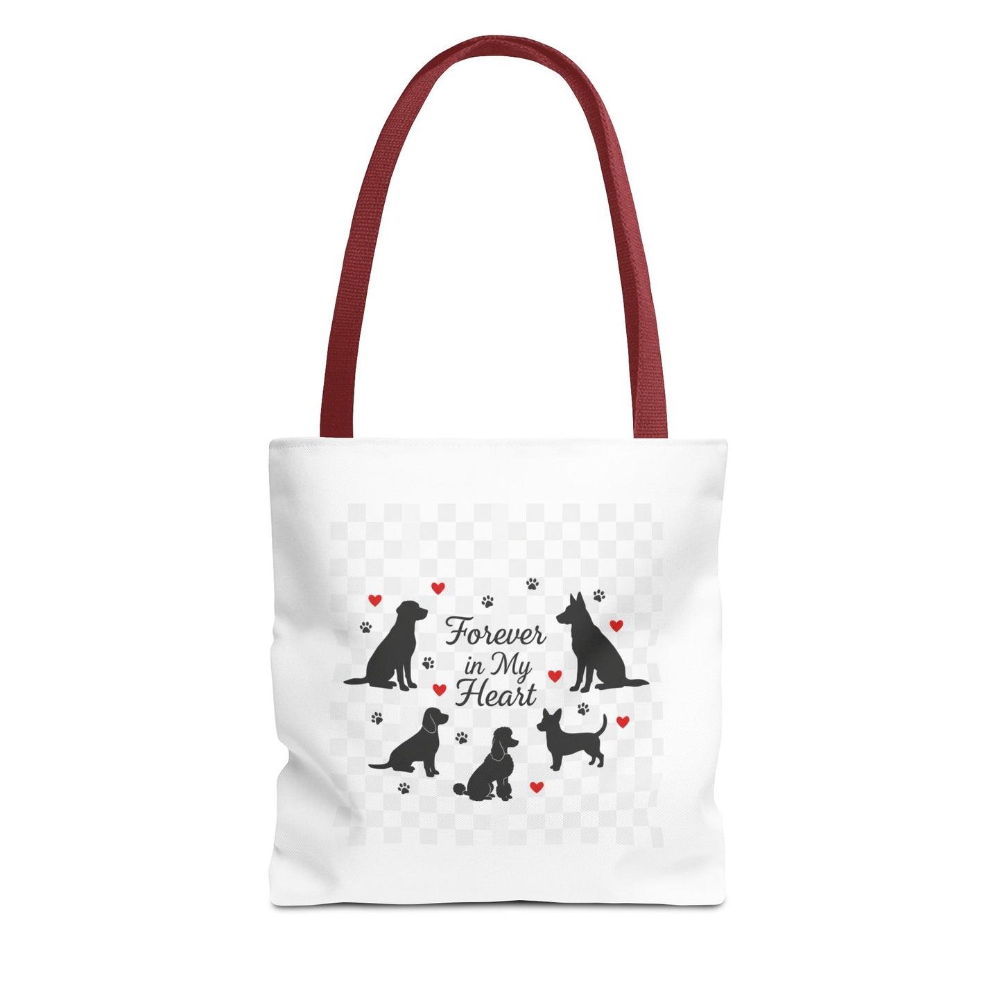 Dog Lovers Tote Bag – "Forever in My Heart" Cute Cat Silhouette Tote