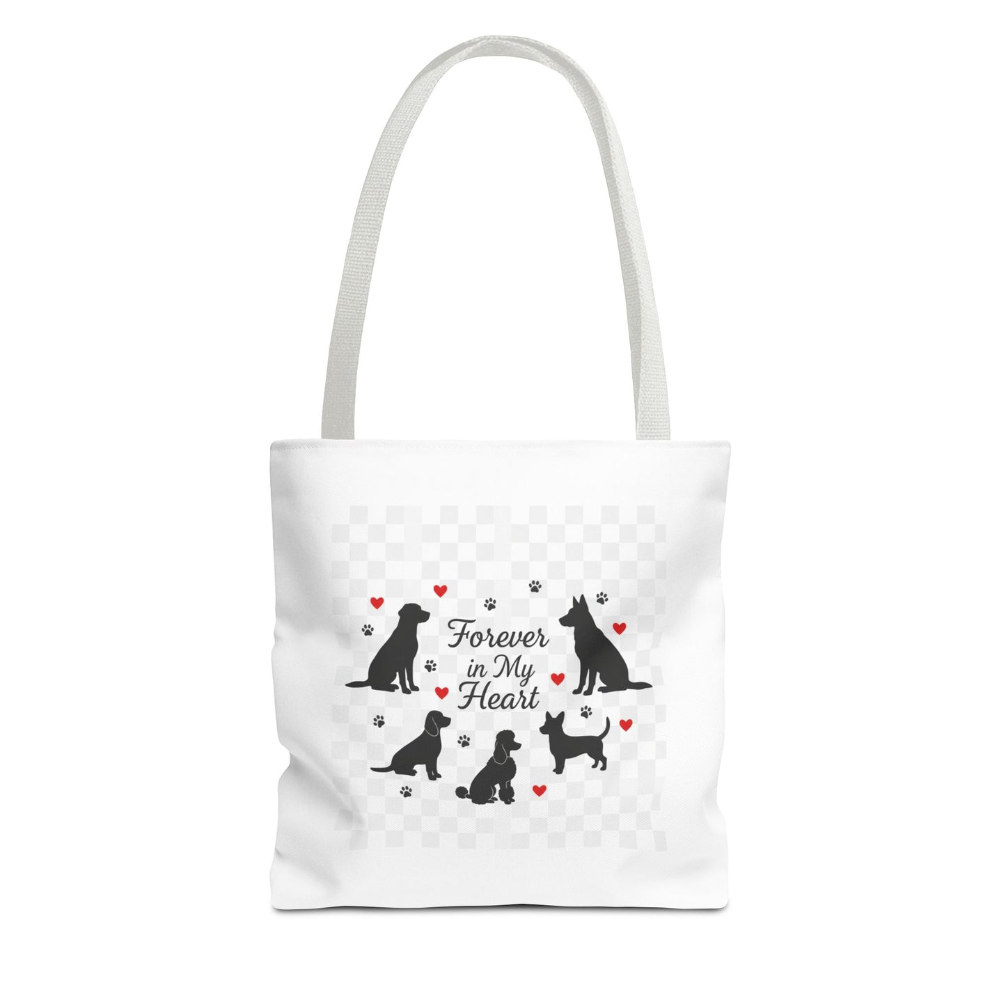Dog Lovers Tote Bag – "Forever in My Heart" Cute Cat Silhouette Tote