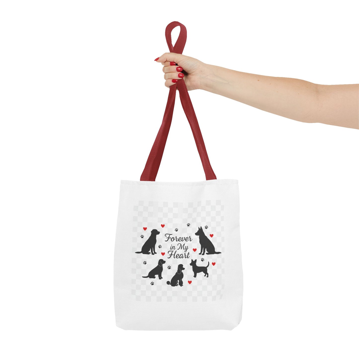 Dog Lovers Tote Bag – "Forever in My Heart" Cute Cat Silhouette Tote