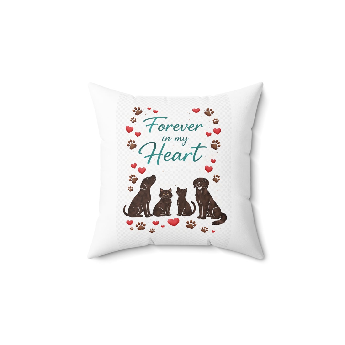 Forever in My Heart Pet Memorial Pillow