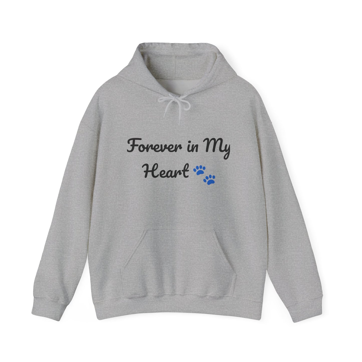 Forever in My Heart Paw Print Hoodie – Pet Loss Memorial Sweatshirt