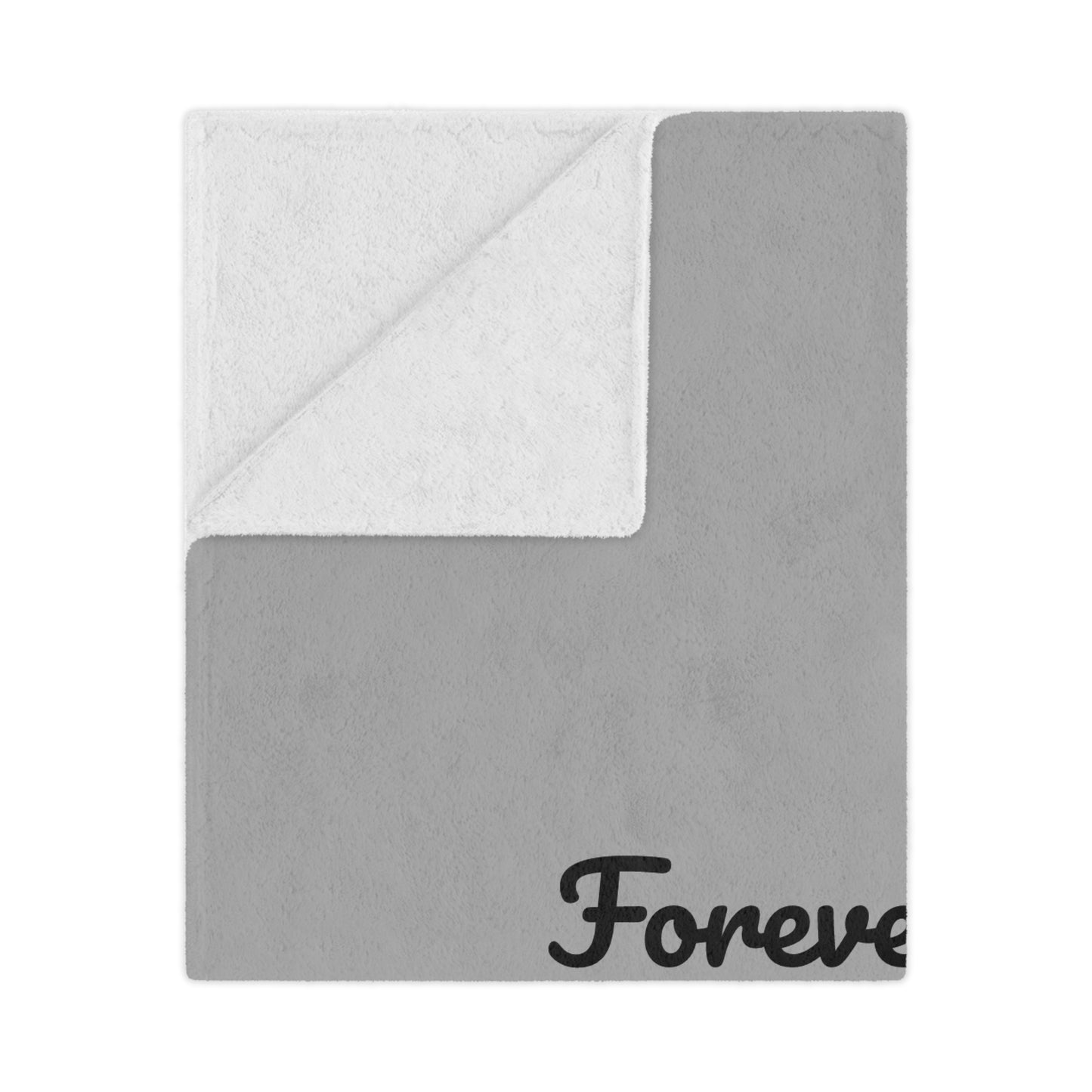 Forever in My Heart Minky Blanket — Pet Memorial Throw with Blue Paw Prints