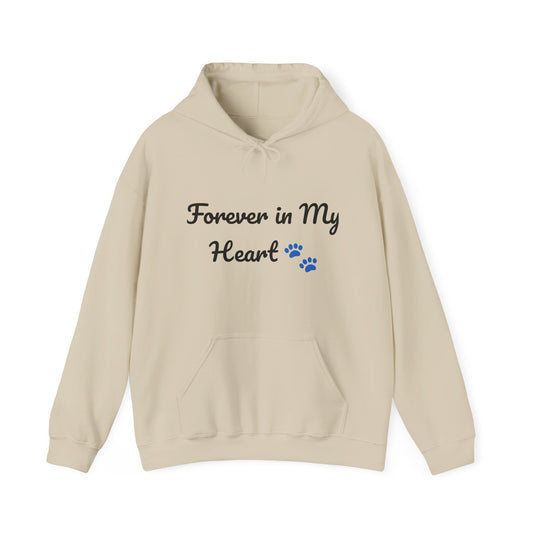 Forever in My Heart Paw Print Hoodie – Pet Loss Memorial Sweatshirt