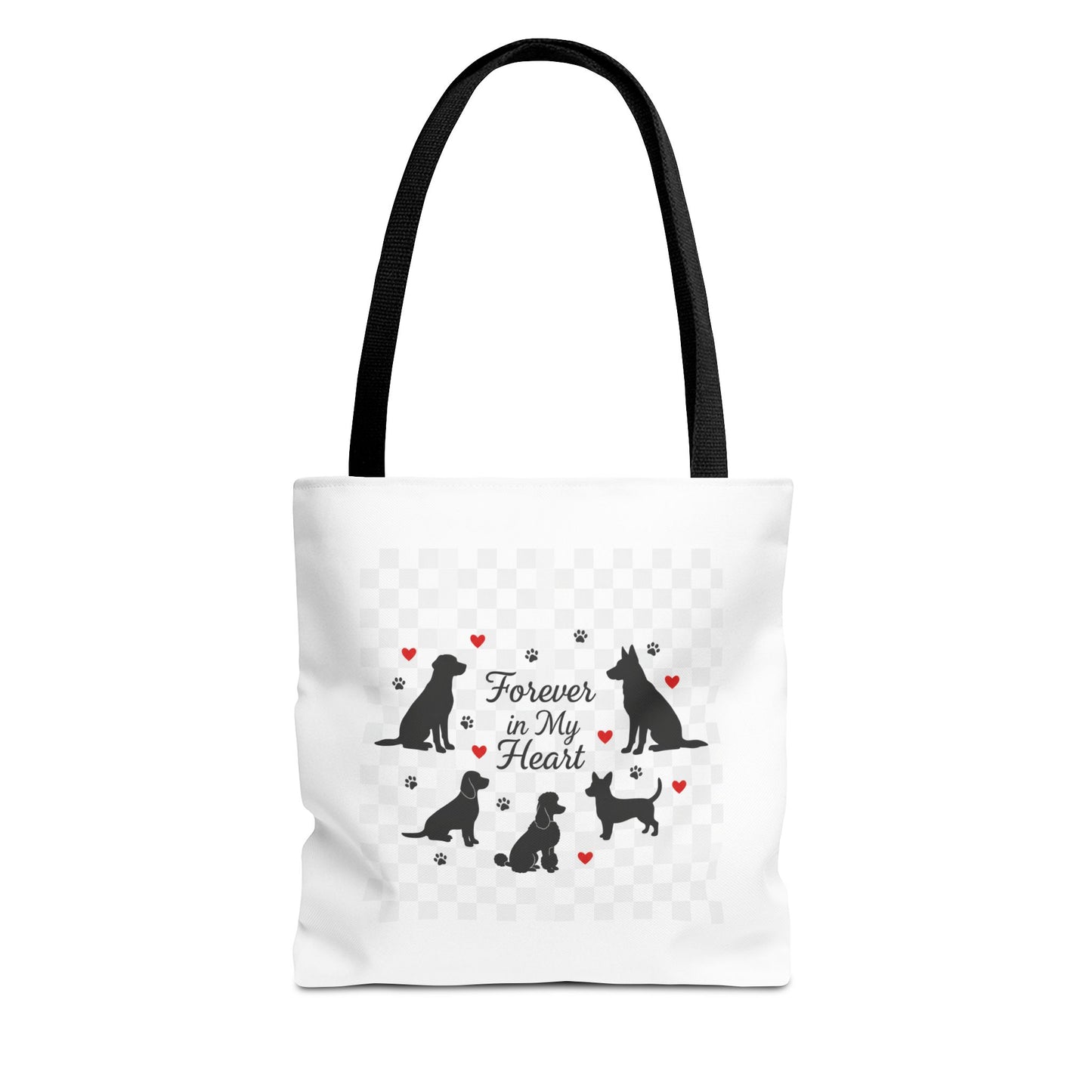 Dog Lovers Tote Bag – "Forever in My Heart" Cute Cat Silhouette Tote