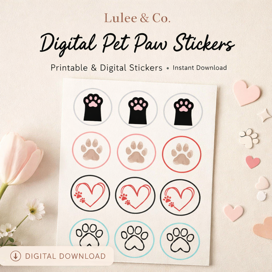 Furbaby Love Sticker Sheet - Digital Download